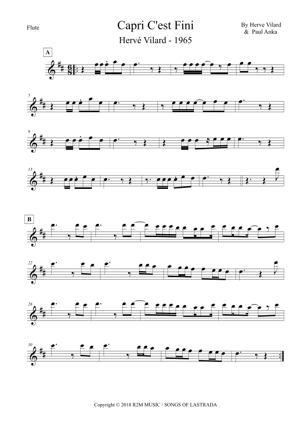 Kiss Tomorrow Goodbye A/k/a Capri C'est Fini (arr. Leo Silva)