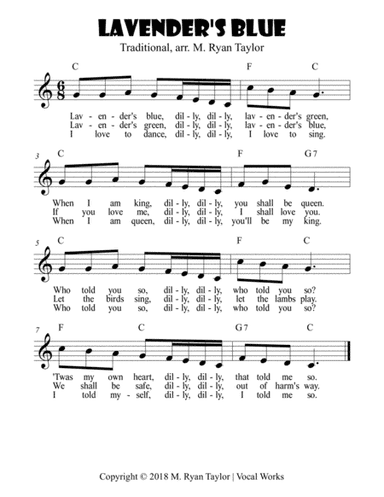 Lavender's Blue (arr. M. Ryan Taylor)