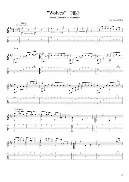 Wolves (arr. Vincent Ong)