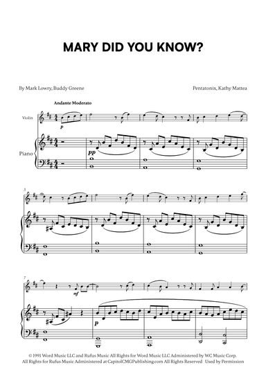Mary, Did You Know? (arr. Cadenza Editions)