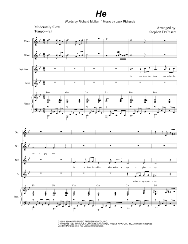 He (arr. Stephen DeCesare)