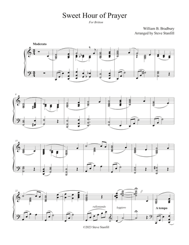 Sweet Hour of Prayer (arr. Steve Stanfill)