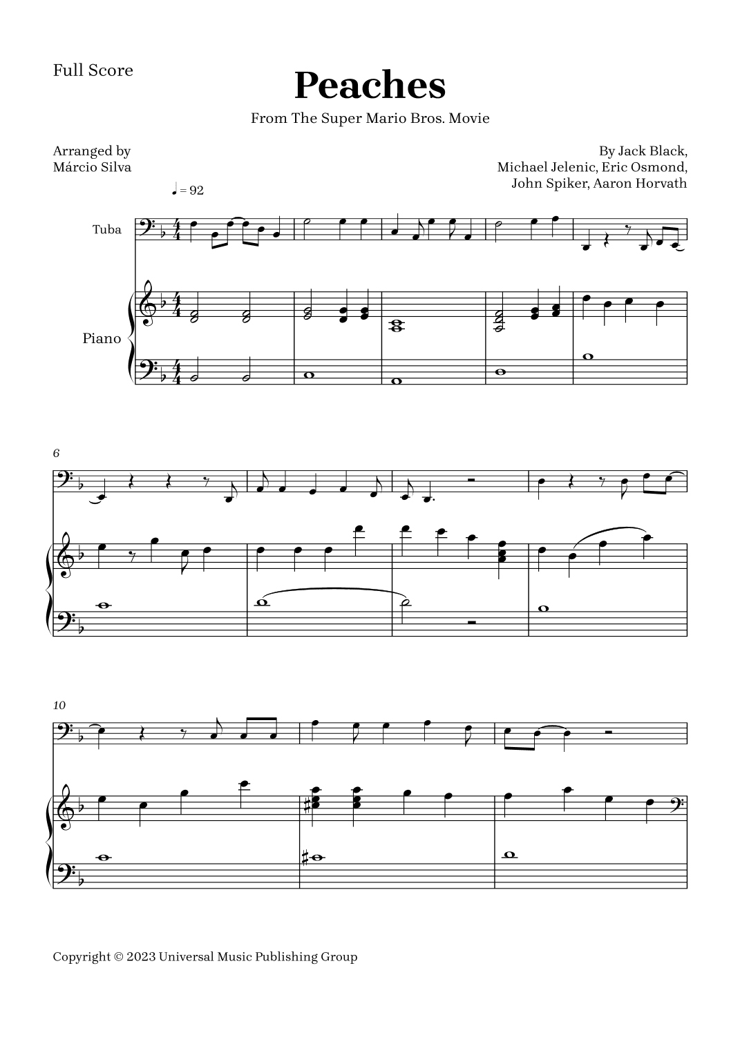 Peaches (arr. Márcio Silva)