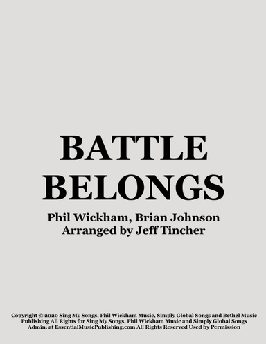 Battle Belongs (arr. Jeff Tincher)