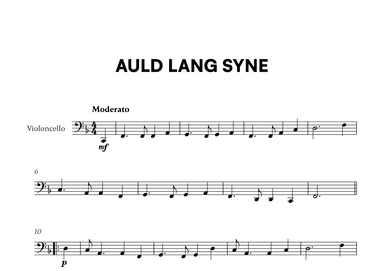 Traditional - Auld Lang Syne for Cello Solo (arr. Cadenza Editions)