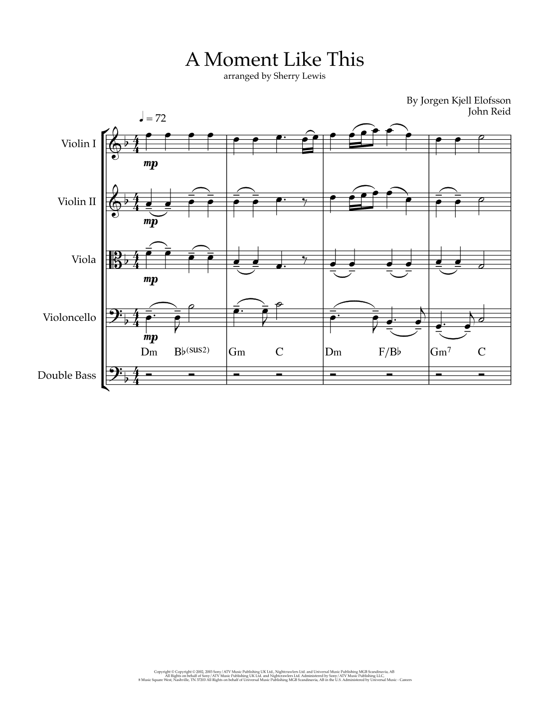 A Moment Like This (arr. Sherry Lewis)