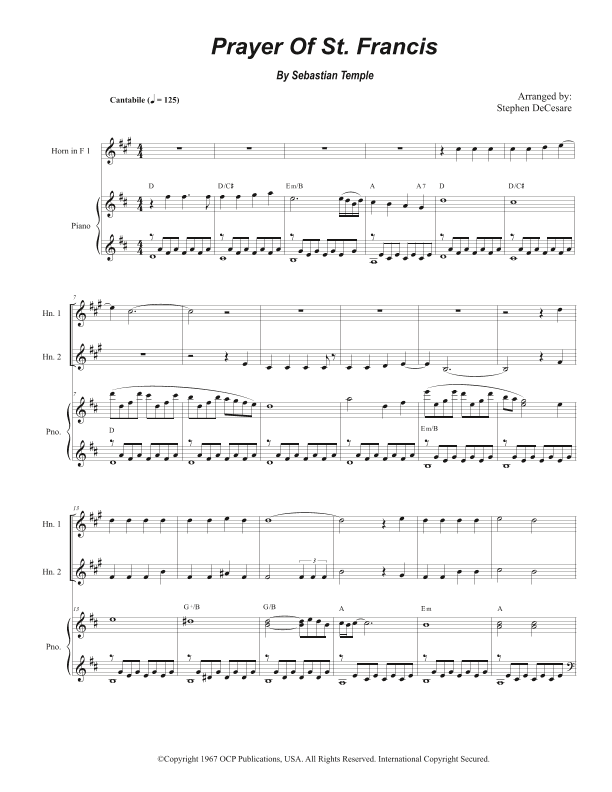Make Me A Channel Of Your Peace (prayer Of St. Francis) (arr. Stephen DeCesare)