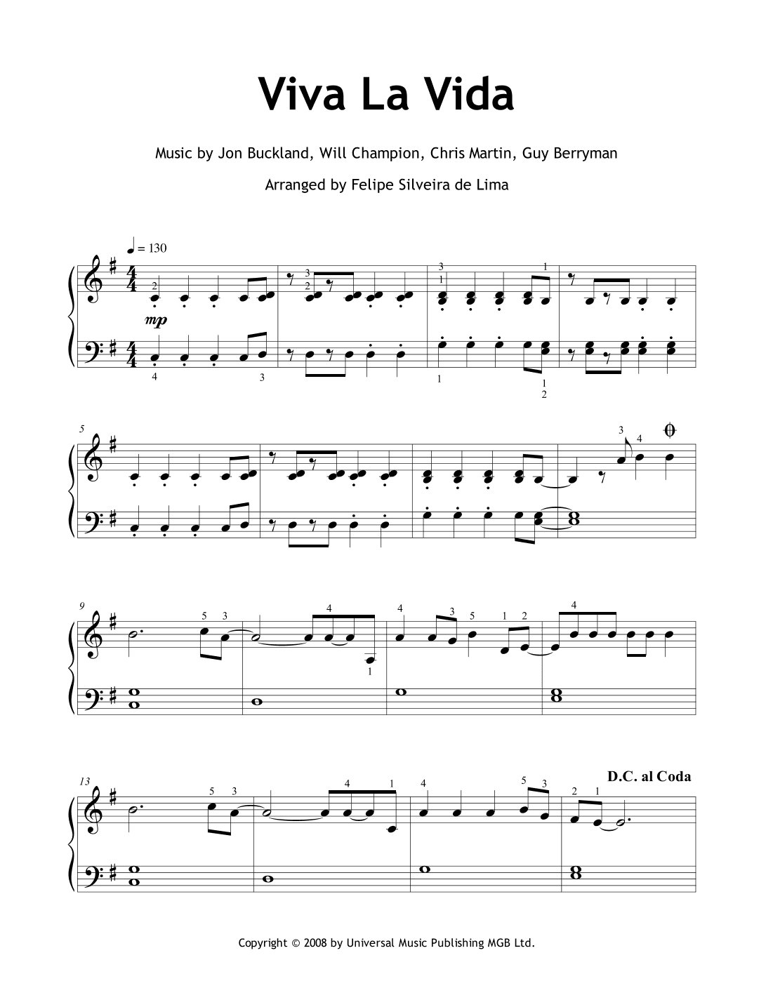Viva La Vida (arr. Felipe Silveira de Lima)