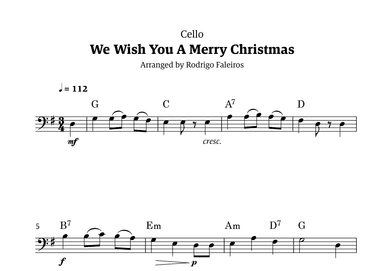 We Wish You a Merry Christmas (for solo cello) (arr. Rodrigo Faleiros)