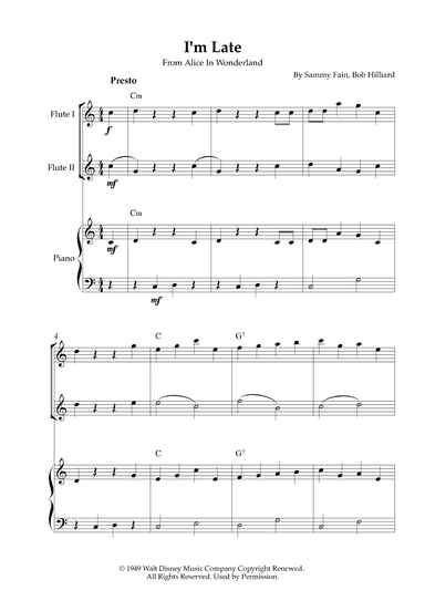 I'm Late (arr. Karen Gueiros)