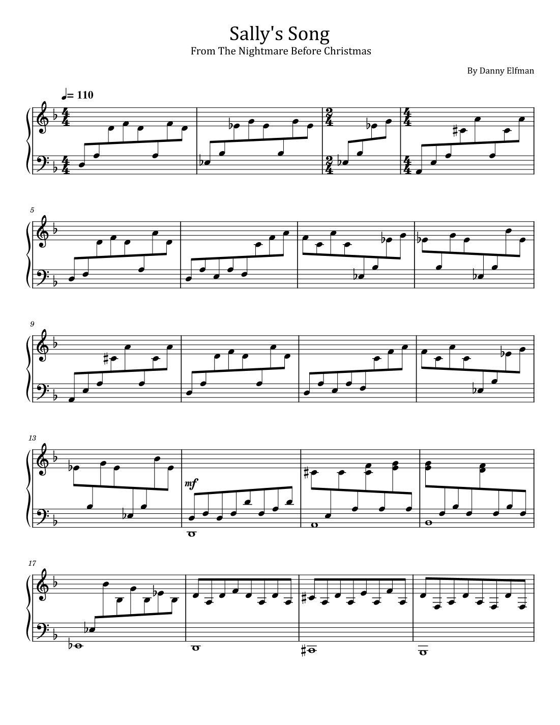Sally's Song (arr. poon)