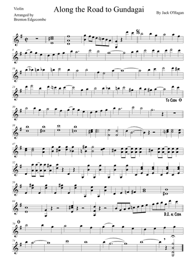 Along the Road to Gundagai (arr. Adelaide String Duo)