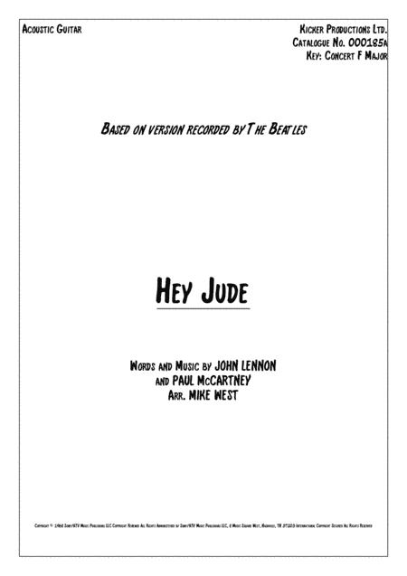 Hey Jude (arr. Mike West)