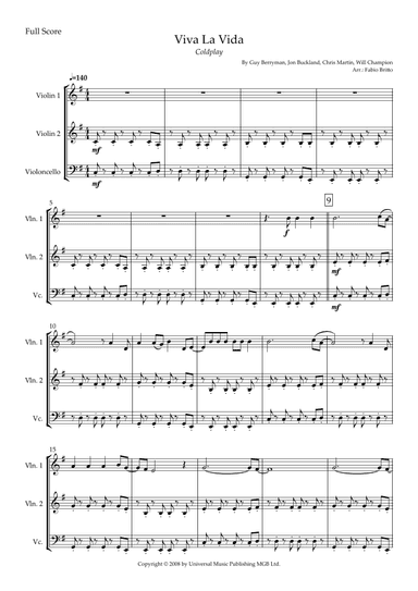 Viva La Vida (arr. Fabio Britto)