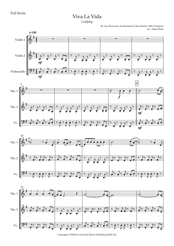 Viva La Vida (arr. Fabio Britto)