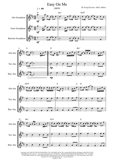 Easy On Me (arr. Wesley S Silva)