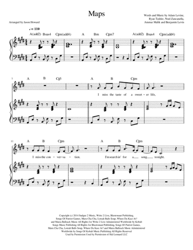 Maps (arr. Jason Howard)