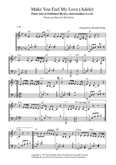 Make You Feel My Love (arr. Miranda Wong)