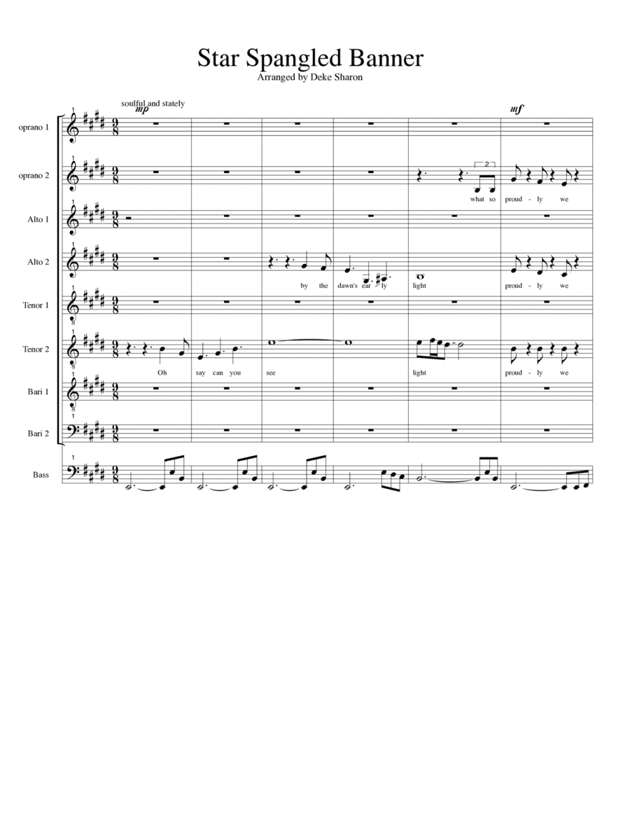 Star Spangled Banner (arr. Deke Sharon)