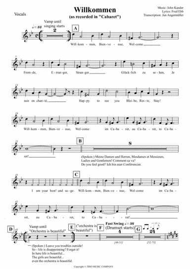 Willkommen (arr. Jan Angermüller)