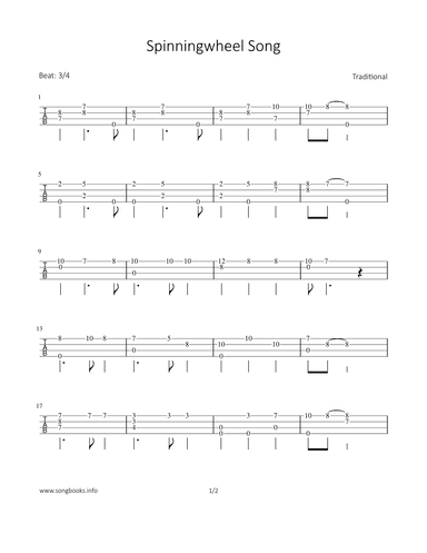 Spinningwheel Song (arr. Bettina Schipp)