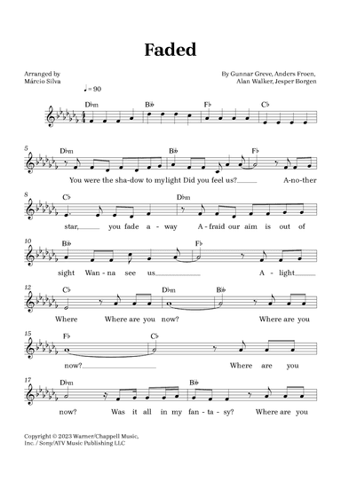 Faded (arr. Márcio Silva)