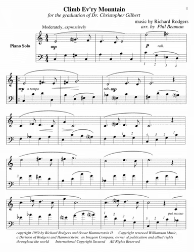 Climb Ev'ry Mountain (arr. Phil Beaman)