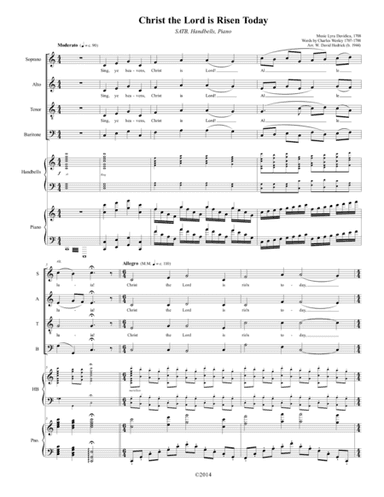 Christ the Lord is Risen Today (Optional Handbells) (arr. W. David Hedrick)