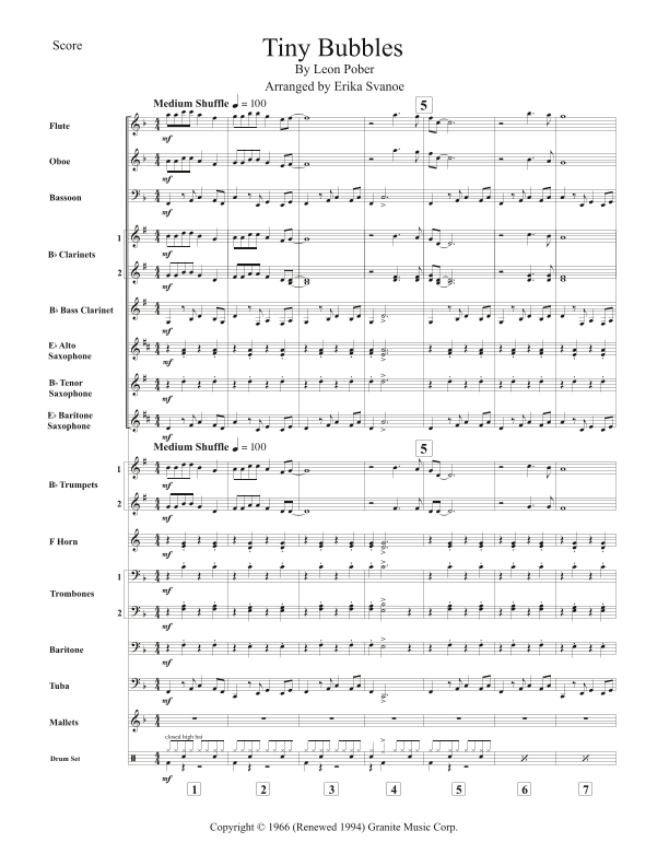 Tiny Bubbles (arr. Erika Svanoe)