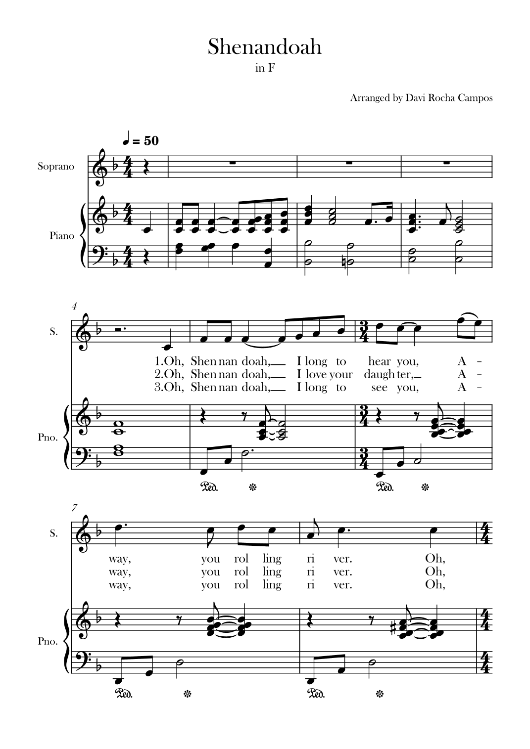 Shenandoah (arr. Davi Rocha Campos)