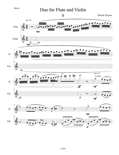 Duo for Flute and Violin
