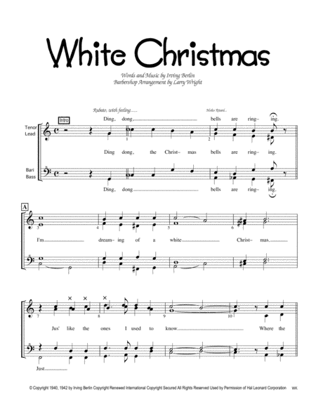 White Christmas (arr. Larry Wright)