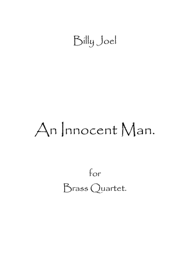An Innocent Man (arr. Spence Bundy)