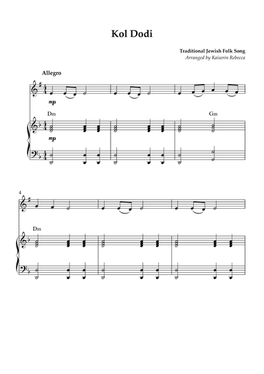 Kol Dodi (arr. Kaiserin Rebecca)
