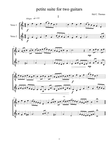 Petite Suite for Two Guitars