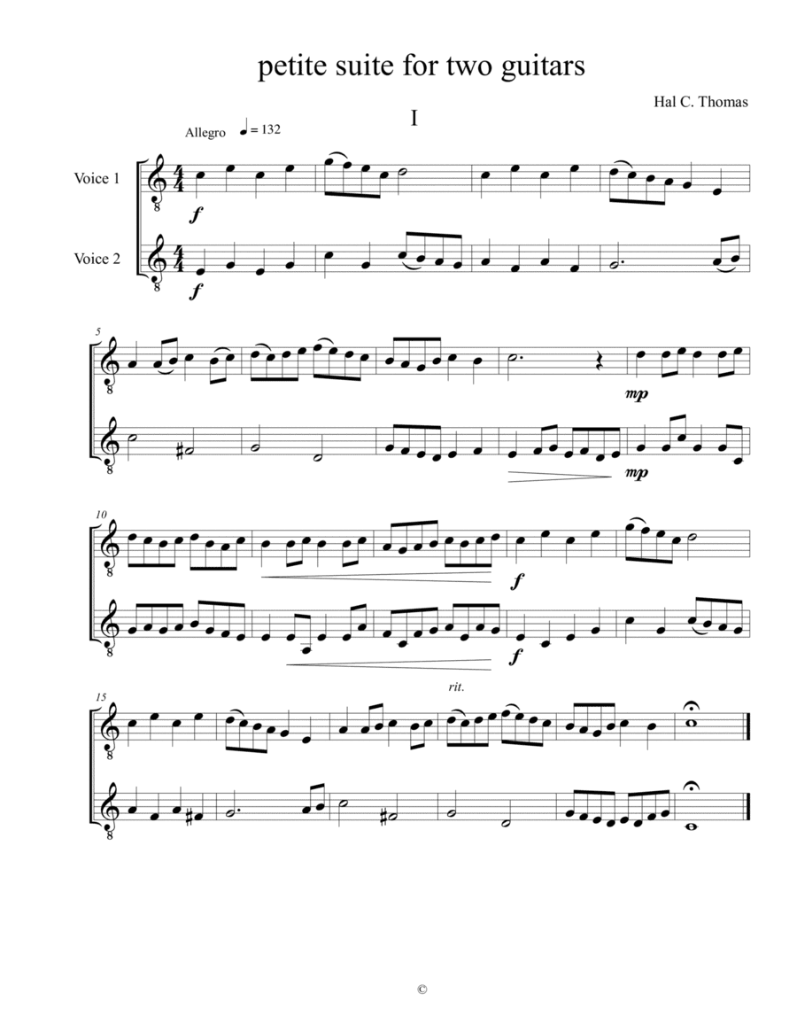 Petite Suite for Two Guitars
