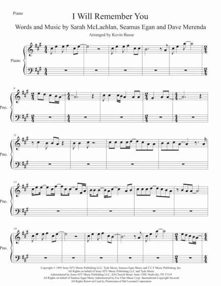 I Will Remember You (arr. Kevin Busse)