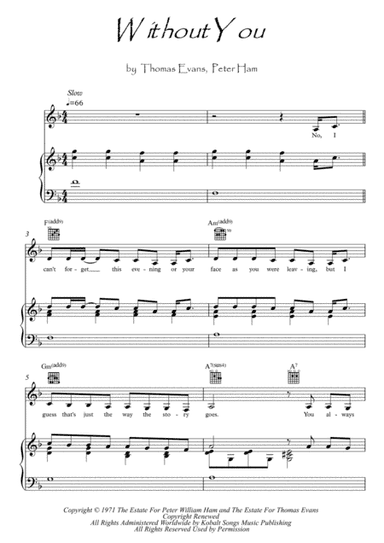 Without You (arr. PianoSheetNow)