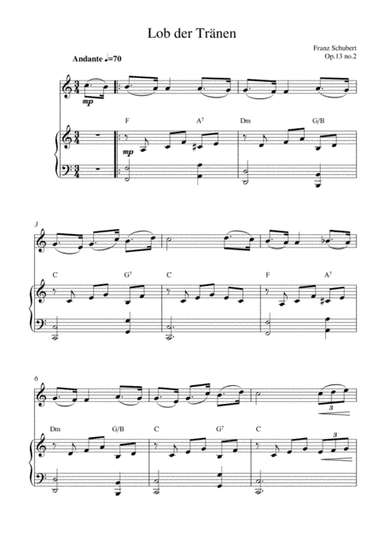 Lob der Tränen (Op.13 no.2) (arr. Kaiserin Rebecca)