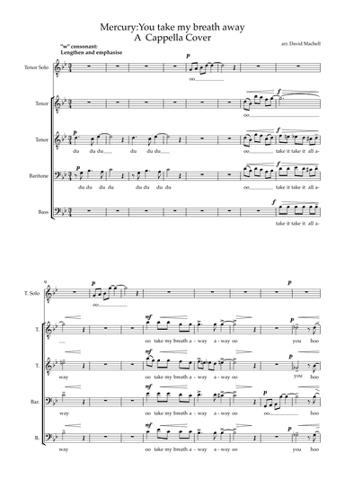 You Take My Breath Away (arr. David Machell)