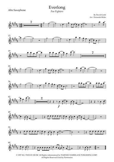 Everlong (arr. Fernando Britto)