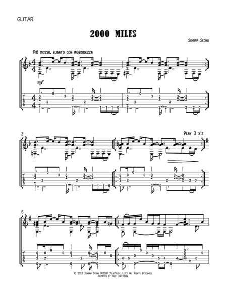 2000 Miles (with tab)