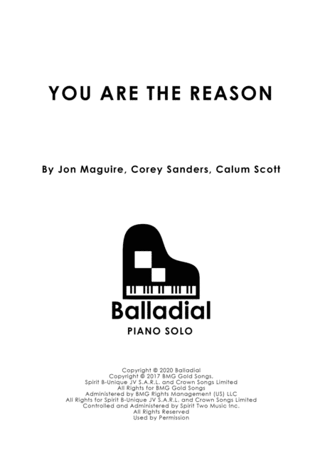 You Are The Reason (arr. Jessica Ranft)
