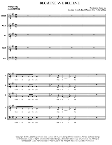 Because We Believe (arr. Mark Pepping)