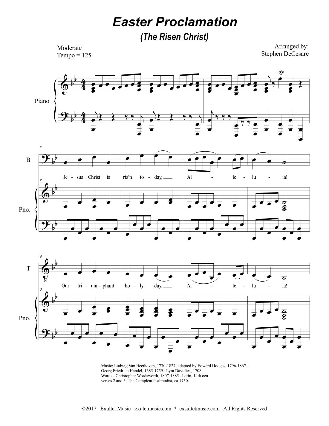 Easter Proclamation (The Risen Christ) (2-part choir - (TB) (arr. Stephen DeCesare)