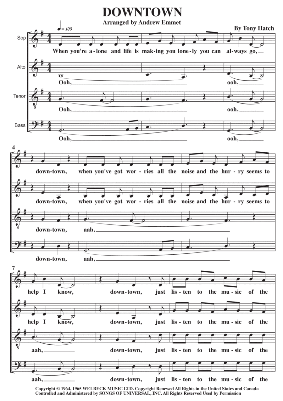 Downtown (arr. Andrew Emmet)