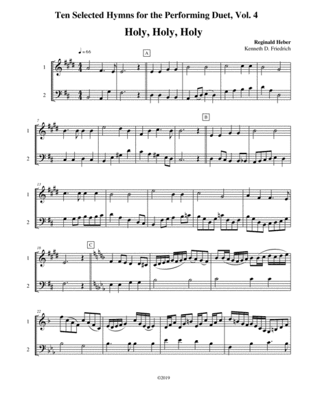 Ten Selected Hymns for the Performing Duet, Vol. 4 - clarinet and bassoon (arr. Kenneth D. Friedrich)