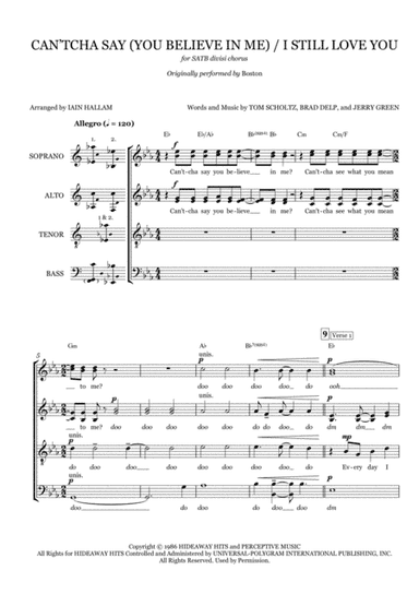 Can'tcha Say (you Believe In Me) (arr. Iain Hallam)