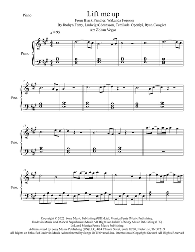 Lift Me Up (arr. Zoltan Vegso)