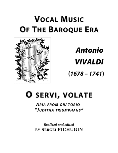 VIVALDI, Antonio: O servi, volate, aria from the oratorio "Juditha triumphans", arranged for Voice a (arr. Sergei PICHUGIN)